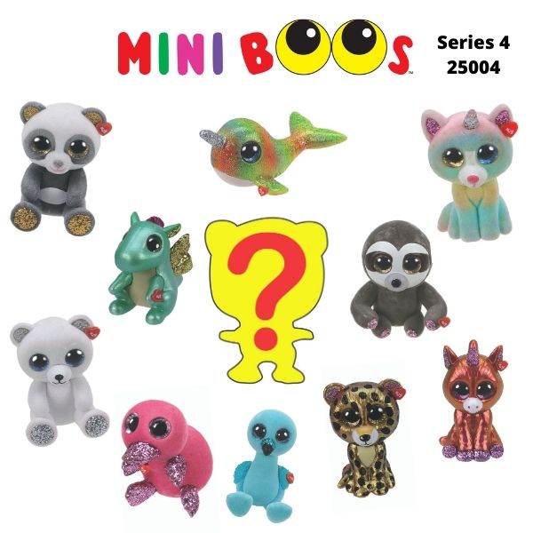 Chi, Dangler,Glacier,Inky, Nori Ty Mini Boos Series 4 Set Of 5 Mini Figures 