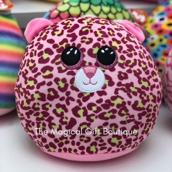 TY Lainey LEOPARD SQUISH A BOO Soft Toy LARGE 34cm 14" Plush CUSHION Pillow 