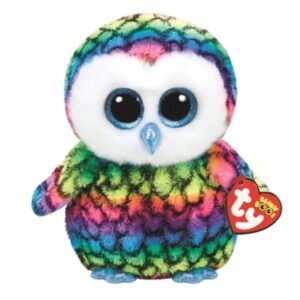 Aria Multi-Coloured Owl Beanie Boo - Medium