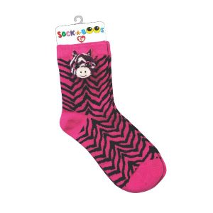 Zoey Zebra Beanie Socks